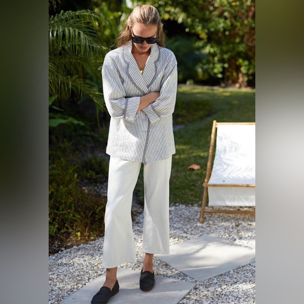 Emerson Fry Errands Jacket Charcoal Stripe